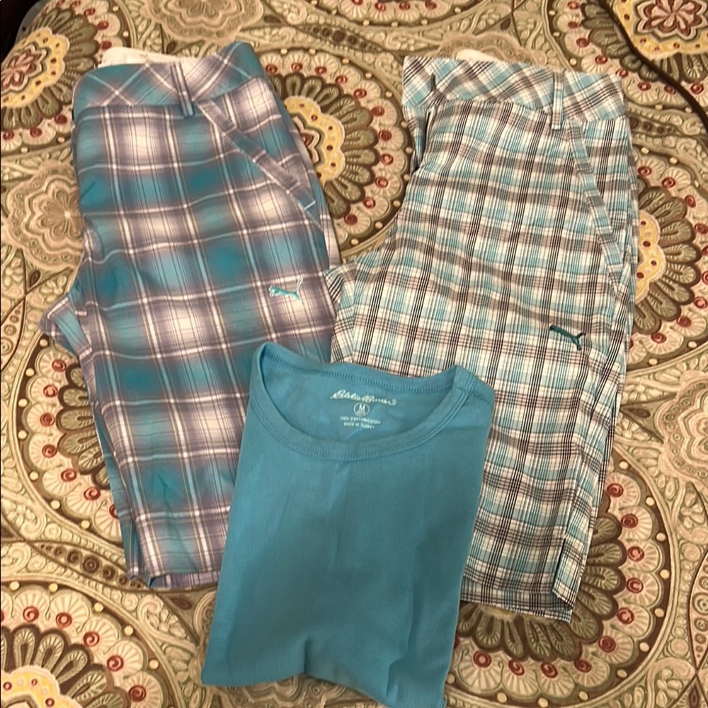 Blue and Plaid Kids Pajama Set